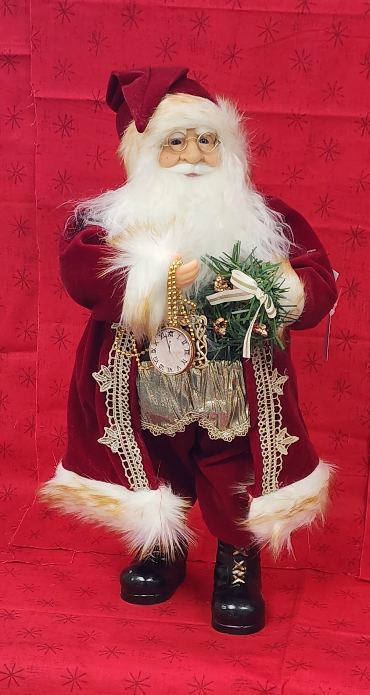 GOLD VEST SANTA 18IN 